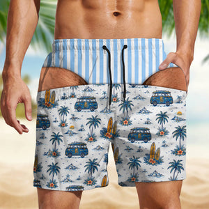Funny Men’s Swim Trunks - Fake Underwear Beach Shorts, Wide Load Birthday Gag Gift For Him HA75 921938