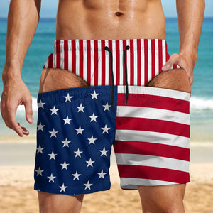 Funny Men’s Swim Trunks - Fake Underwear Beach Shorts, Wide Load Birthday Gag Gift For Him HA75 921938