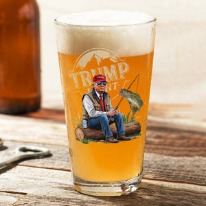 Trump Light Fishing Lovers Gift Print Beer Glass For Trump Fan HO82 65494