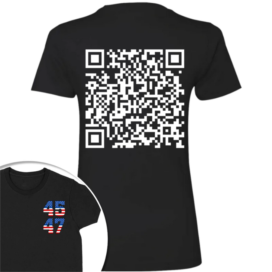 Funny QR President Trump 45 47 Dancing Back And Front Dark Shirt HA75 64166