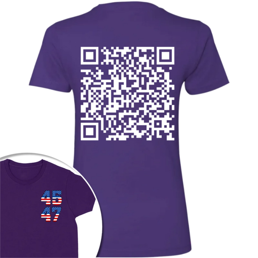 Funny QR President Trump 45 47 Dancing Back And Front Dark Shirt HA75 64166