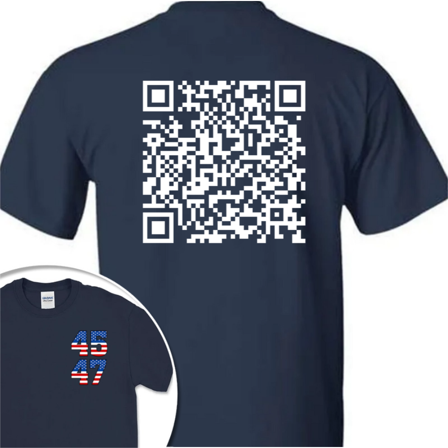 Funny QR President Trump 45 47 Dancing Back And Front Dark Shirt HA75 64166