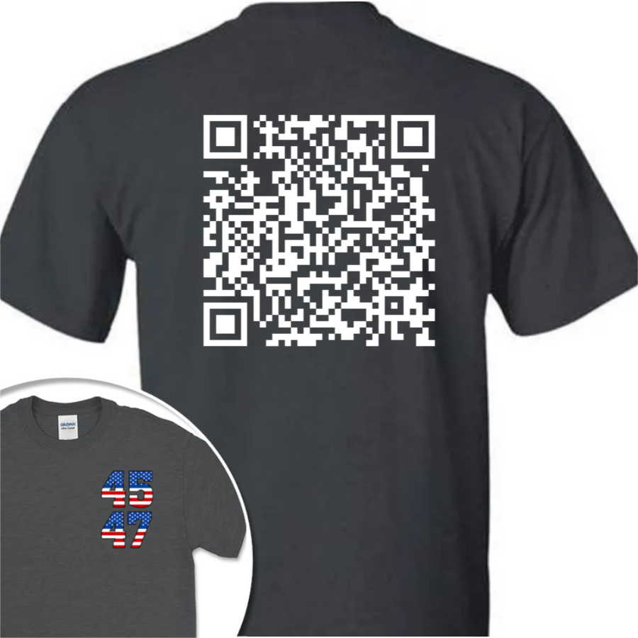 Funny QR President Trump 45 47 Dancing Back And Front Dark Shirt HA75 64166