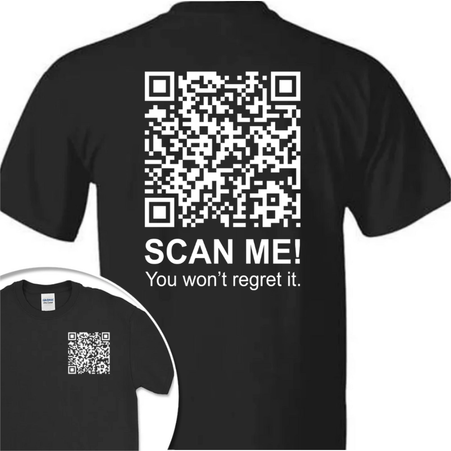 Funny QR Scan me President Trump 45 47 Dancing Front And Back Dark Shirt HA75 64186