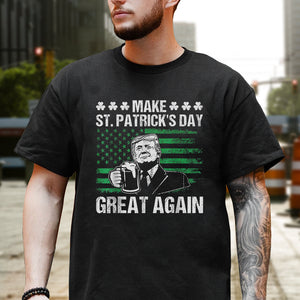 Make St Patrick's Day Great Again Funny Trump Beer Drinking Dark Shirt HO82 65624