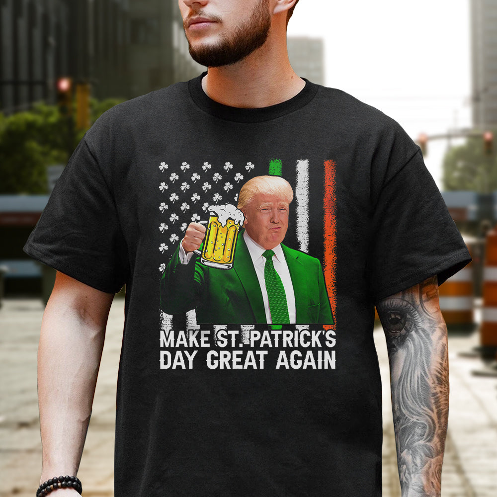 Make Saint St Patrick's Day Great Again Funny Trump Dark Shirt HO82 65628