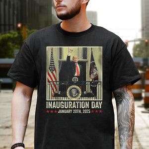 President Donald Trump Inauguration Day 2025 Memorabilia  Dark Shirt HO82 65642