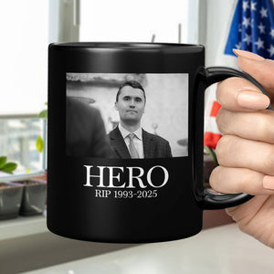 Hero Charlie Kirk American Hero Black Mug HO82 65830