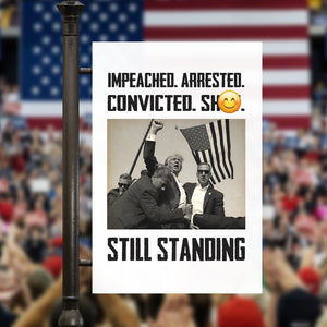 Impeached Arrested Convicted Sh*t Still Standing Donald Trump Picture Frame Canvas Poster TH10 63237