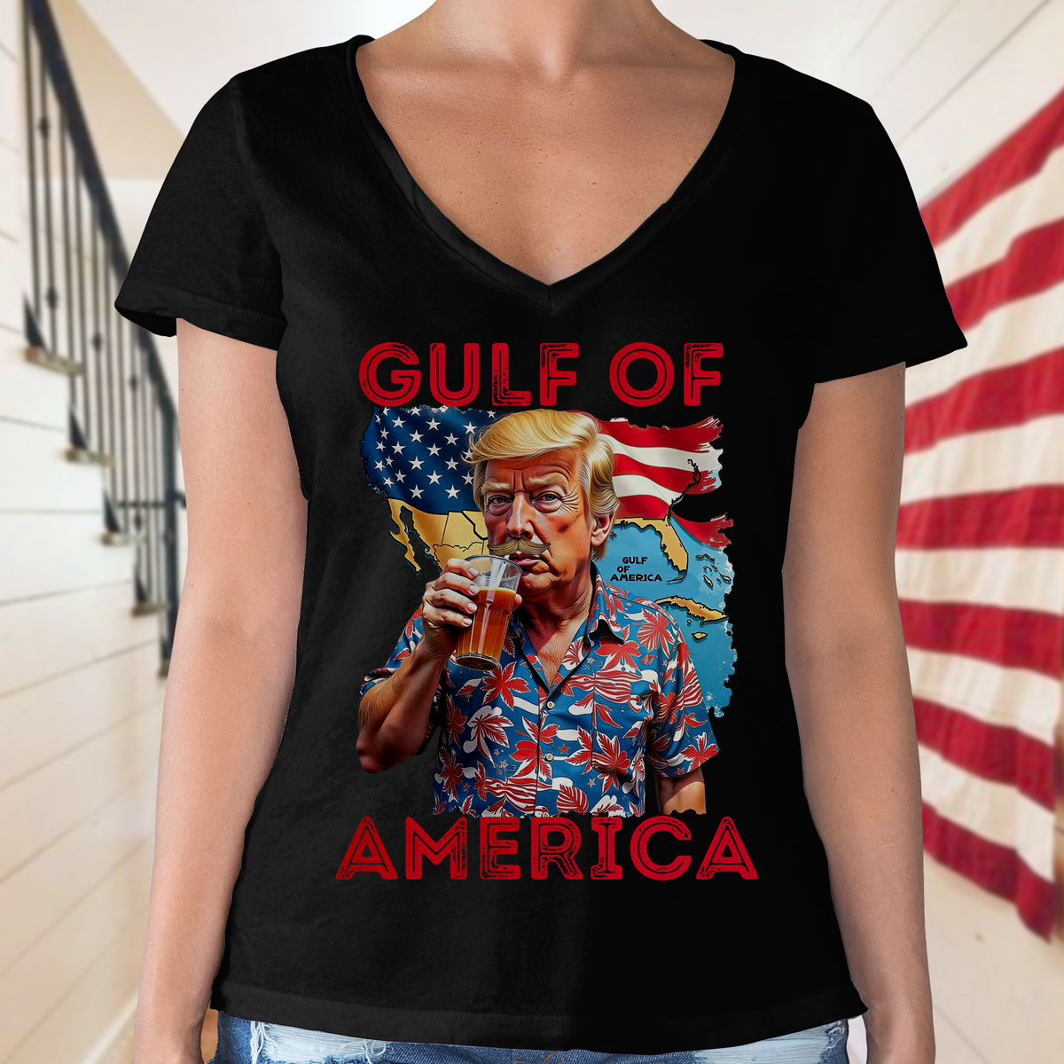 Trump Gulf of America, Gulf of Mexico to Gulf of America Dark Shirt HA75 64338