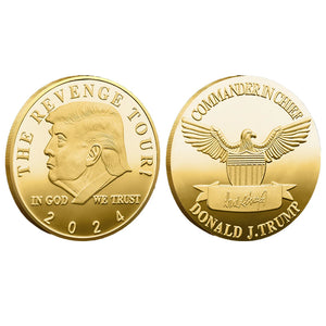 2024 President Donald Trump Silver Gold Plated EAGLE Commemorative Coin Donald J Trump Of US President THE REVENGE TOUR Coins