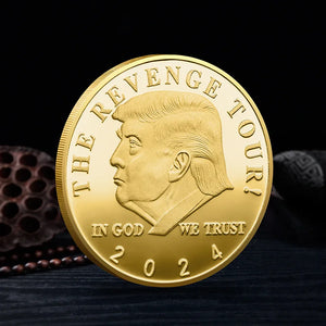 2024 President Donald Trump Silver Gold Plated EAGLE Commemorative Coin Donald J Trump Of US President THE REVENGE TOUR Coins