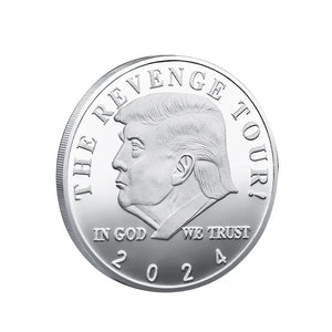 2024 President Donald Trump Silver Gold Plated EAGLE Commemorative Coin Donald J Trump Of US President THE REVENGE TOUR Coins