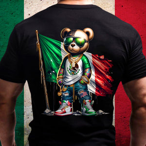 Mexico Flag Teddy, Cartoon Bear, Cool Mexican Flag Bear Back Shirt HA75 63546