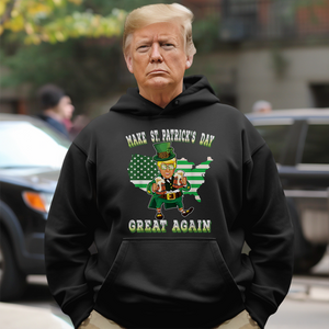 Make St Patrick's Day Great Again Trump Leprechaun Dark Shirt HO82 65598