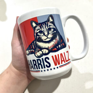 Harris Walz 2024 Cat Obviously Mug | Kamala Harris 2024 Mug HA75 63550