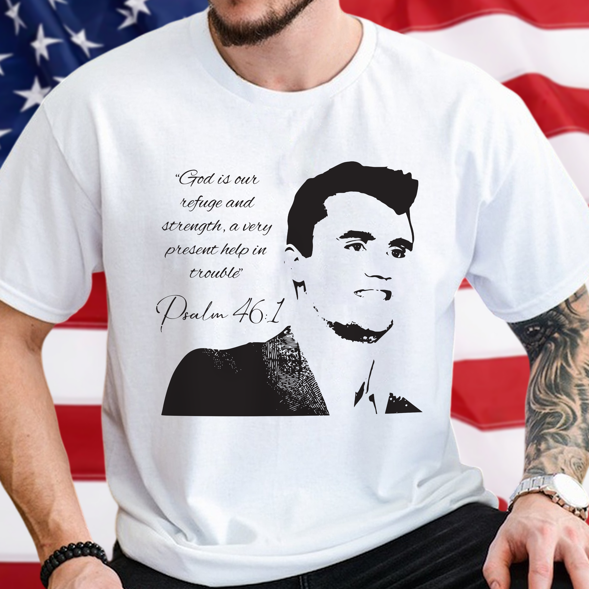 Charlie Kirk - God Is Our Refuge Verse Memorial Bright Shirt LM32 65419