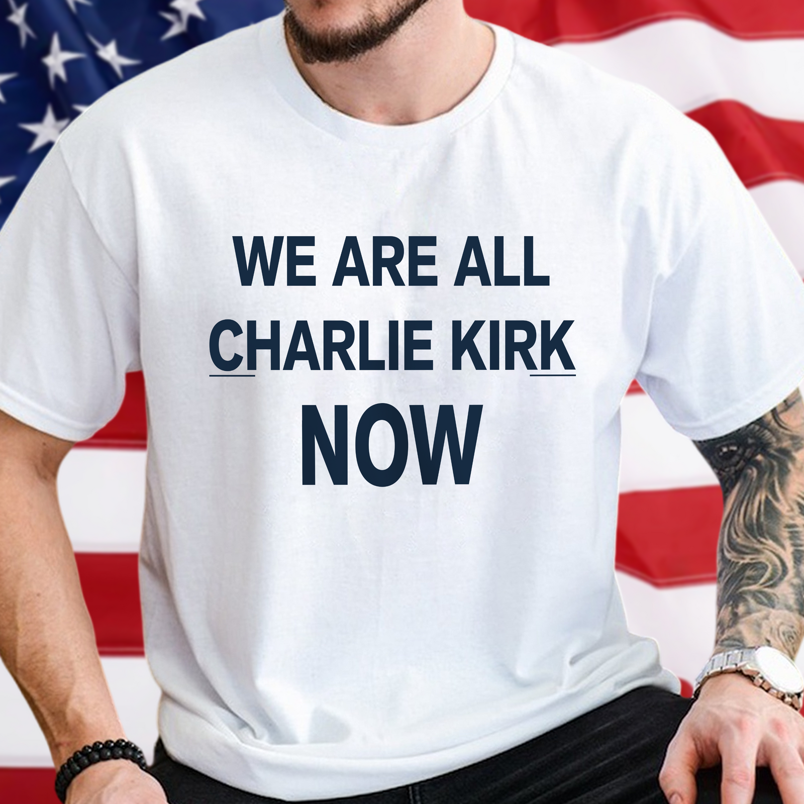 We Are All Charlie Kirk Now Memorial Bight Shirt LM32 65705
