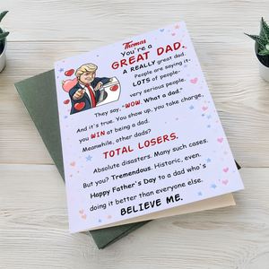 Personalized Funny Trump Parody Dad Thankyou Card CH07 67540