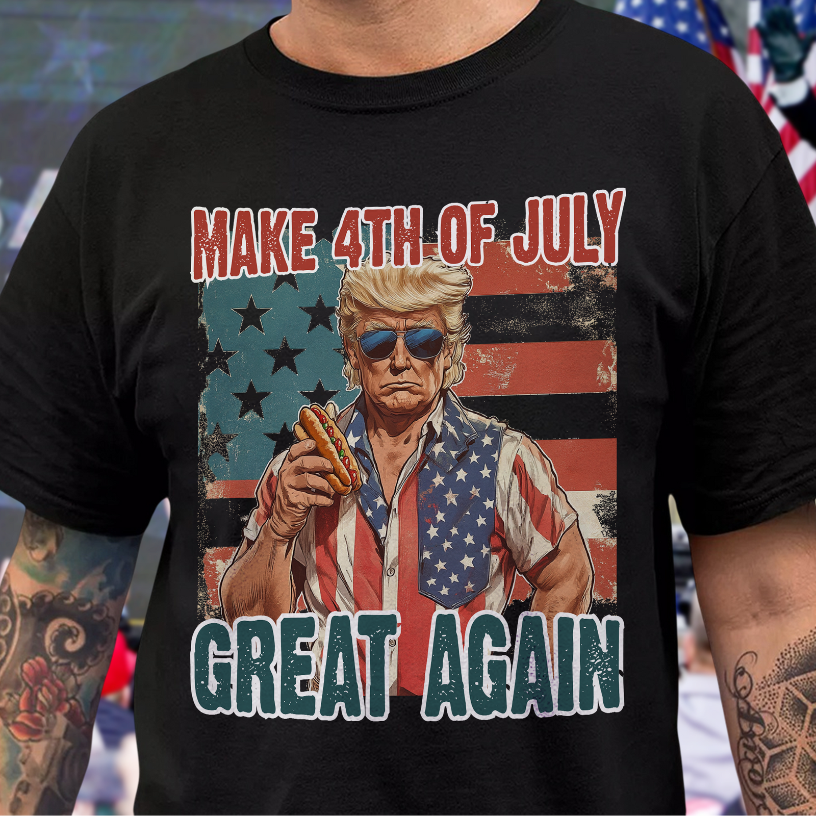 Make 4th Of July Great Again Trump Dark Shirt HO82 65730