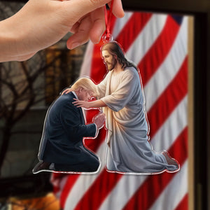 God Save The King, President Trump Acrylic Ornament Christmas Gift For Trump Fans HA75 63886