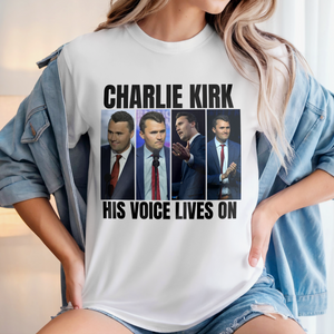 Charlie Kirk - His Voice Lives On Bright Shirt LM32 65545