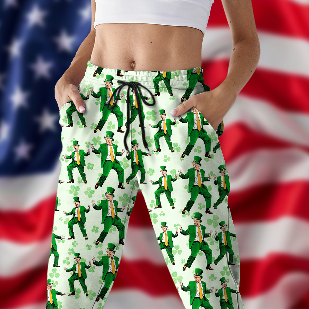 Personalized Trump St Patrick's Day Dancing Sweatpants Gift For Trump Lovers N304 HO82 65600