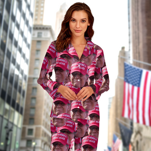 Custom Funny Trump Face Flannel Pajamas HO82 65428