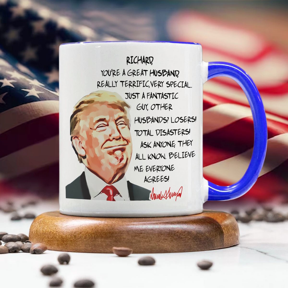 Custom Husband Name With Funny Trump Accent Mug HO82 65552