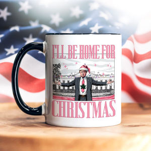 Trump I'll Be Home for Christmas, White House Accent Mug HA75 63788