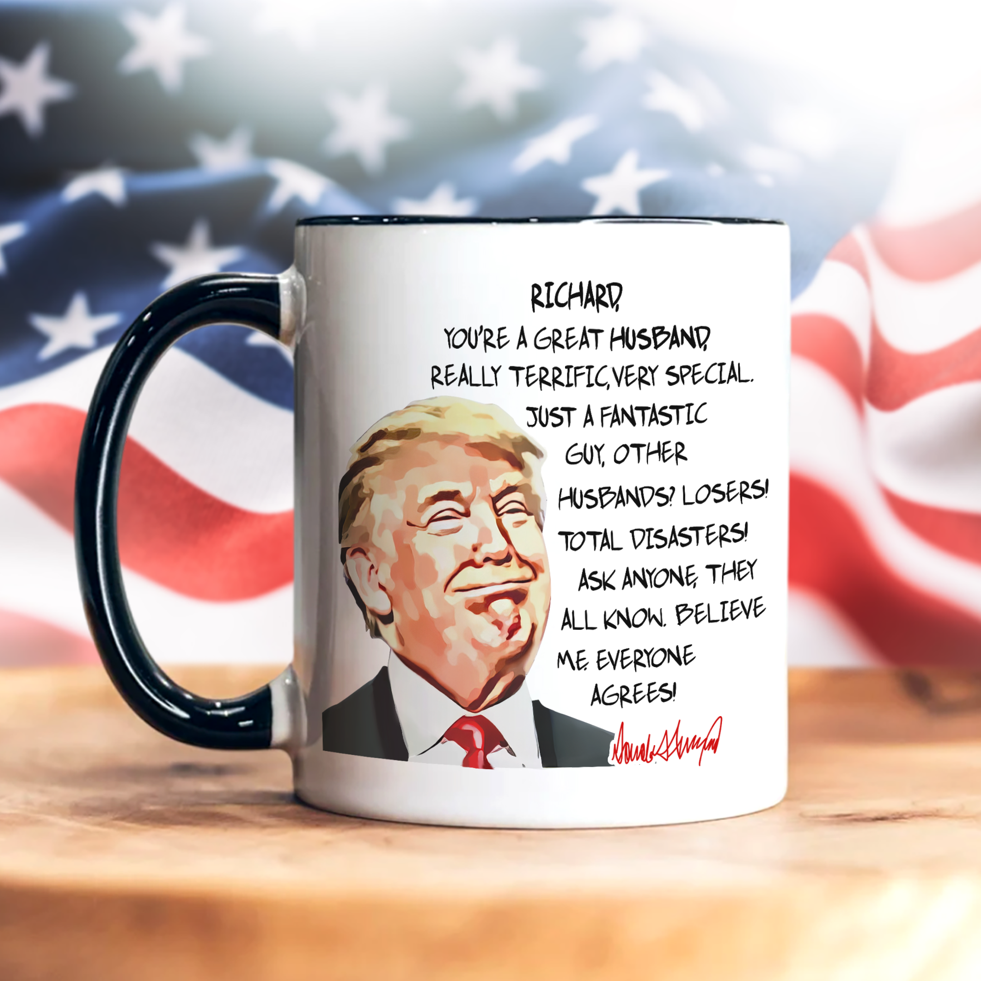 Custom Husband Name With Funny Trump Accent Mug HO82 65552