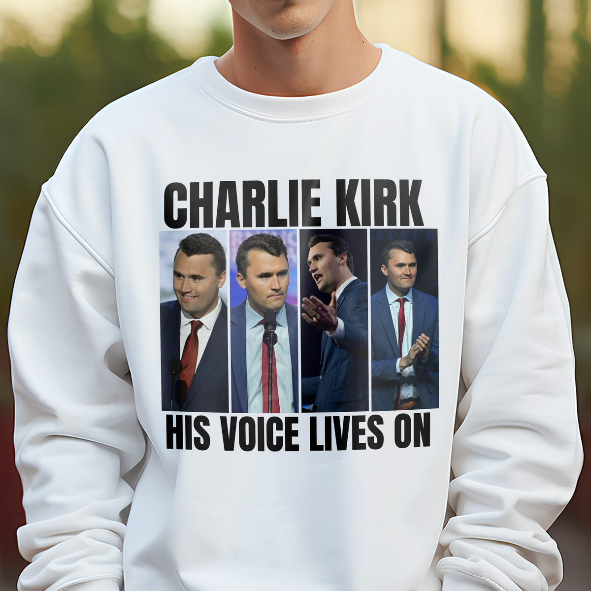 Charlie Kirk - His Voice Lives On Bright Shirt LM32 65545