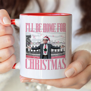 Trump I'll Be Home for Christmas, White House Accent Mug HA75 63788