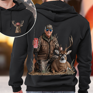 MAGA Patriotic Trump Deer Hunting Back and Front Shirt LM32 63883