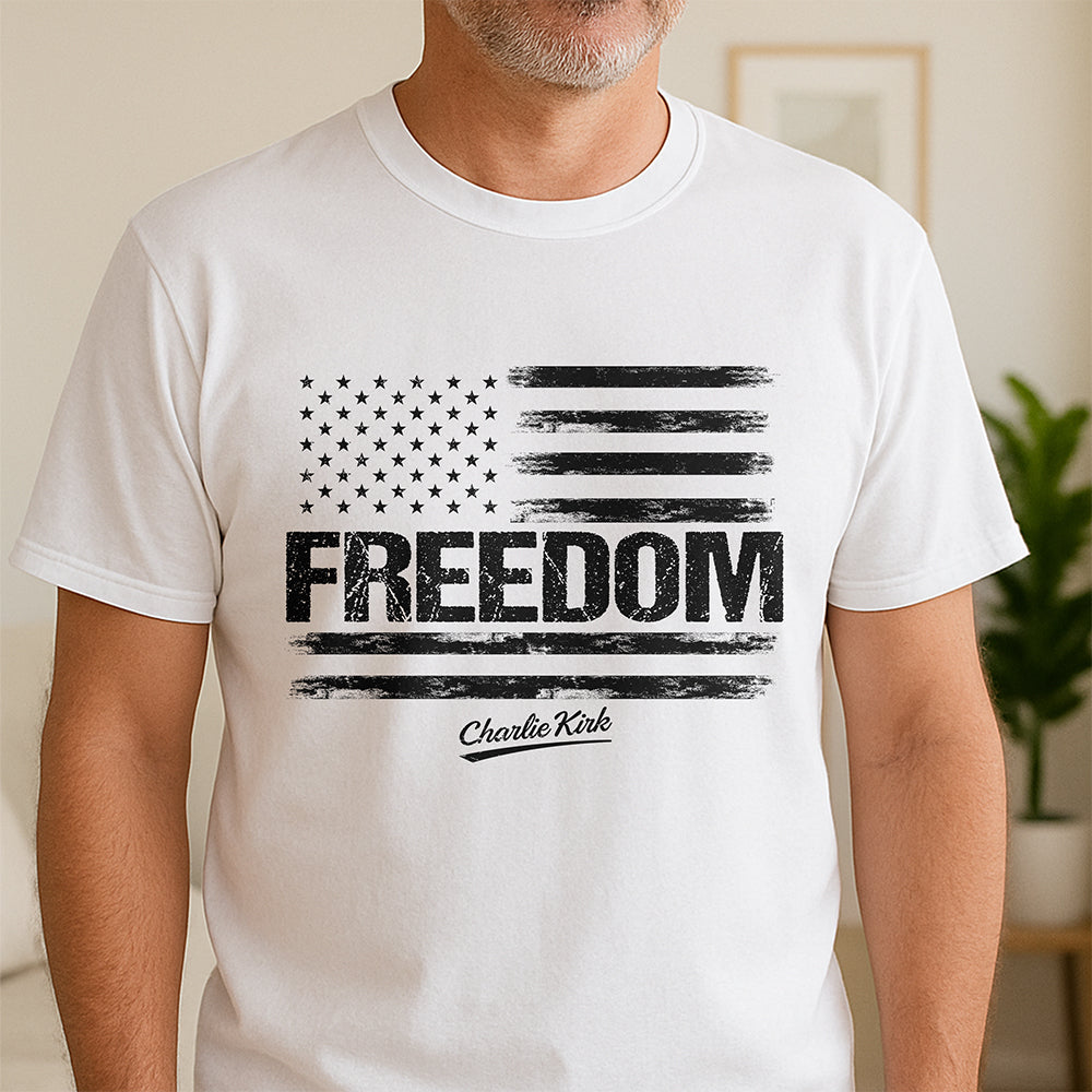 Freedom Pray For Charlie Kirk USA American Flag Patriotic Bright Shirt CH07 67606