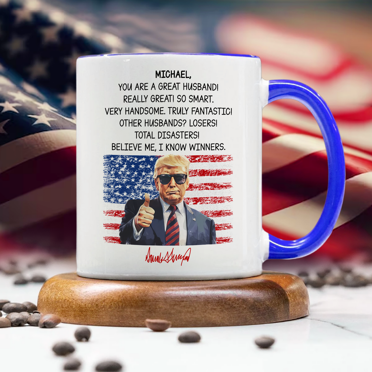 Custom Name You Are A Great Dad With Funny President Trump Accent Mug HO82 65554