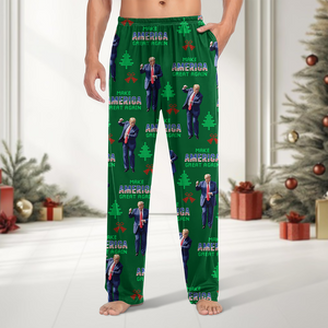 Trump Dancing Crazy Make America Great Again Christmas Pajamas LM32 63985