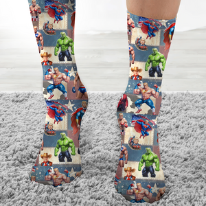 Trump Cartoon MAGA Funny Socks N369 HA75 64086