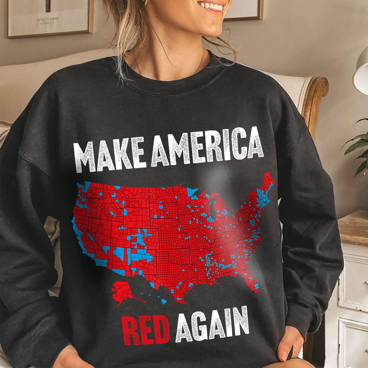 Make America Red Again Dark Shirt Gift for Trump Lovers HA75 67082