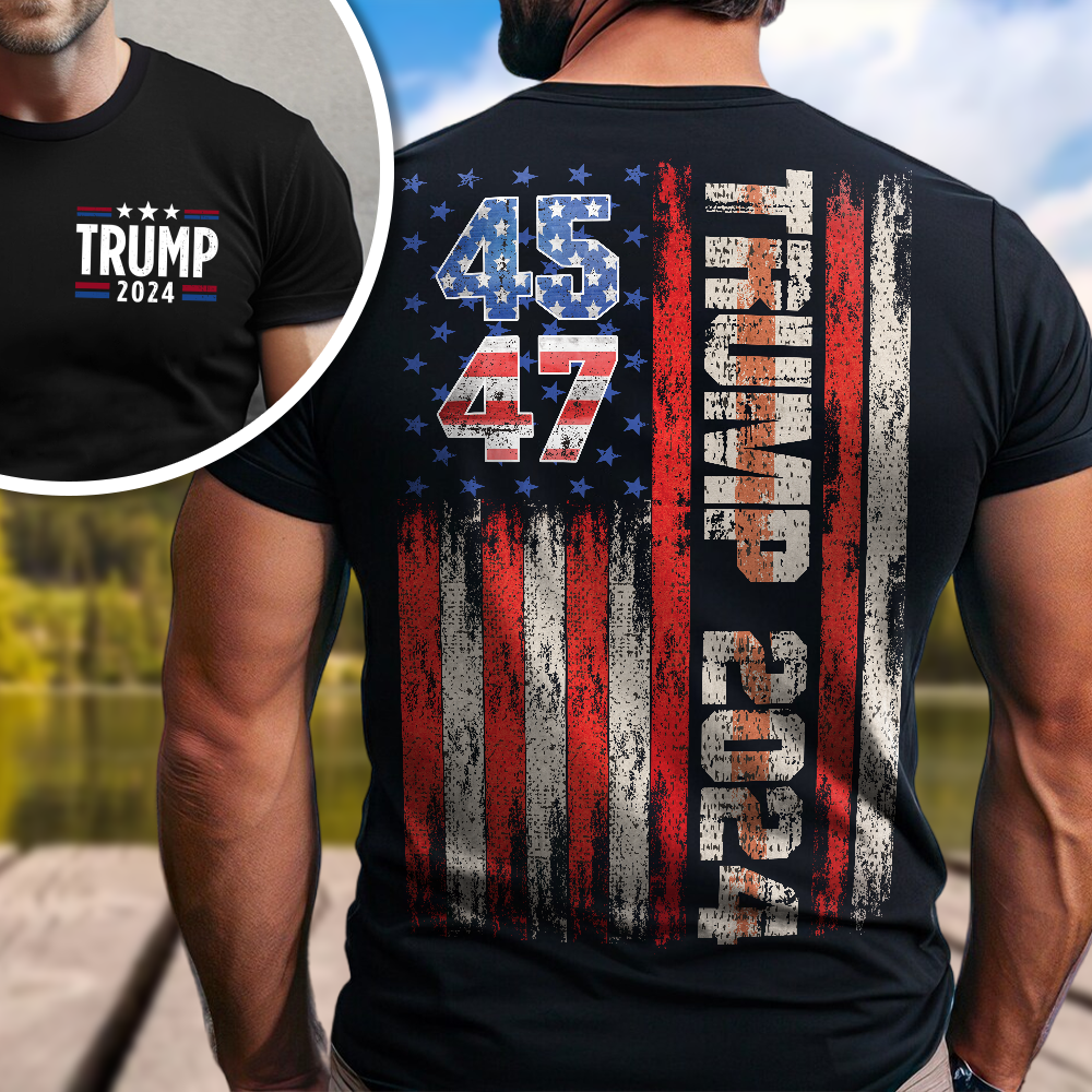 Trump 2025 Flag Front And Back Shirt N304 HA75 62740