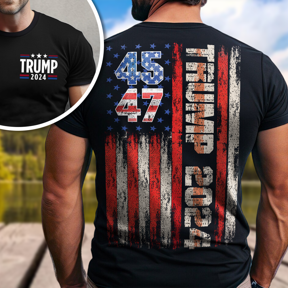 Trump 2024 Flag Front And Back Shirt N304 HA75 62740
