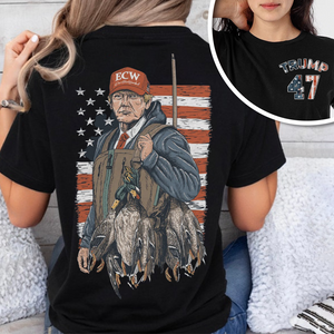 Trump Duck Hunting Front Back Shirt TH10 64079