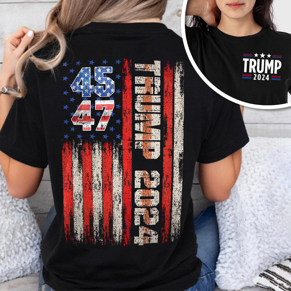 Trump 2025 Flag Front And Back Shirt N304 HA75 62740
