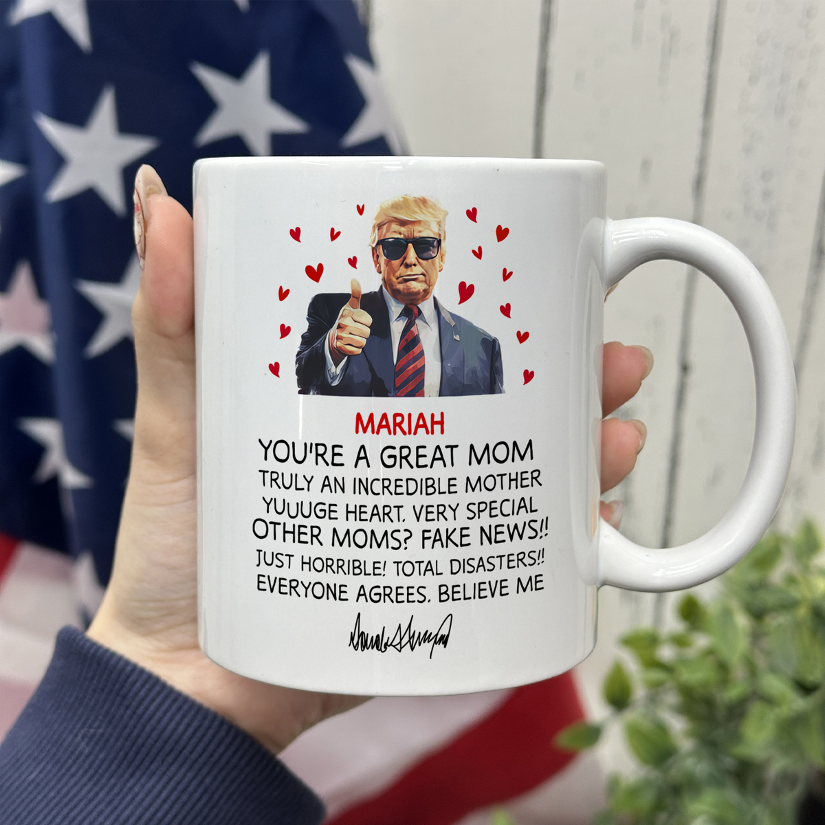 Custom Name You Are A Great Mom Trump With Mom White Mug Gift For Mother's Day HO82 65708