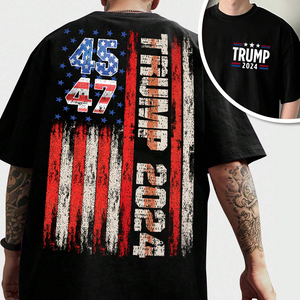 Trump 2024 Flag Front And Back Shirt N304 HA75 62740
