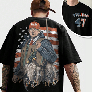 Trump Duck Hunting Front Back Shirt TH10 64079