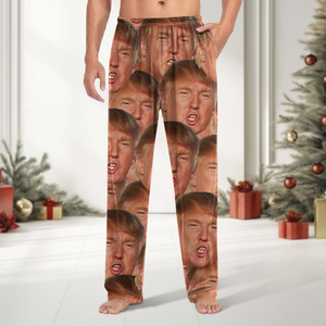 Custom Funny Trump Face Flannel Pajamas HO82 65428