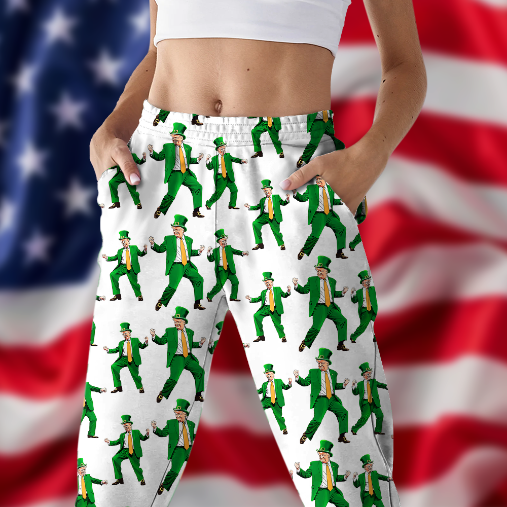 Personalized Trump ST Patrick's Day Dancing Pajamas Gifts For Trump Lovers N304 HO82 65602