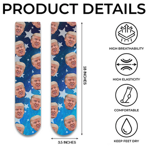 President Trump Galaxy Socks Christmas Gift N369 HA75 64120