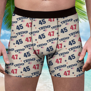 Trump The 45th and 47th President's Legacy in Republican Politics Men's Boxer Brief LM32 65201